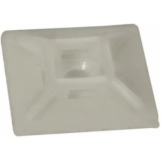 STEREN BASE AUTOADHERIBLE PARA CINCHOS SUJETACABLES, NYLON, BLANCO