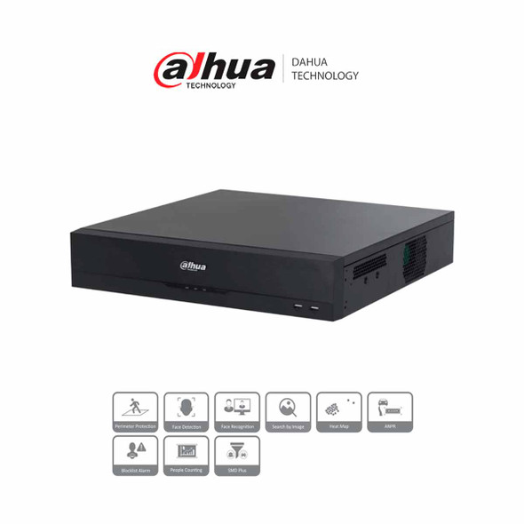 DAHUA DHI-NVR5816-EI NVR IP WizSense de 16 canales 2MP/ 2U 8HDD/ AcuPick/ H.265+/ 384 Mbps/ Admite Raid0/1/5/6/10/ Face Detection/ Face Recognition/ Protección Perimetral/ SMD plus/ Soporta IA por cámara