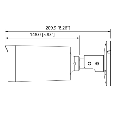 DAHUA HAC-B4A21-VF - Camara Bullet Varifocal de 2 Megapixeles/ Lente de 2.7 a 12mm/ Angulo Ajustable de 102 a 32 Grados/ IR de 40 Mts/ DWDR/ IP67/ Menu OSD/ Soporta: HDCVI/AHD/TVI y CBVS