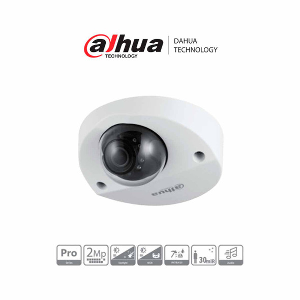 DAHUA HAC-HDBW2241F-A - Cámara Domo Antivandálica/ 2 MP/ Super Adapt/ Lente de 2.8 mm