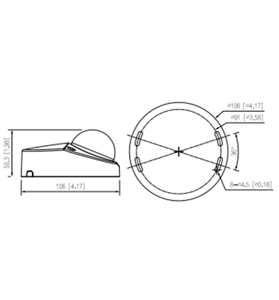 DAHUA HAC-HDBW2241F-A - Cámara Domo Antivandálica/ 2 MP/ Super Adapt/ Lente de 2.8 mm