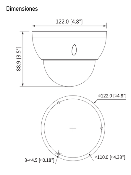 DAHUA HAC-HDBW2802R-Z- Cámara Domo Antivandálica 4k