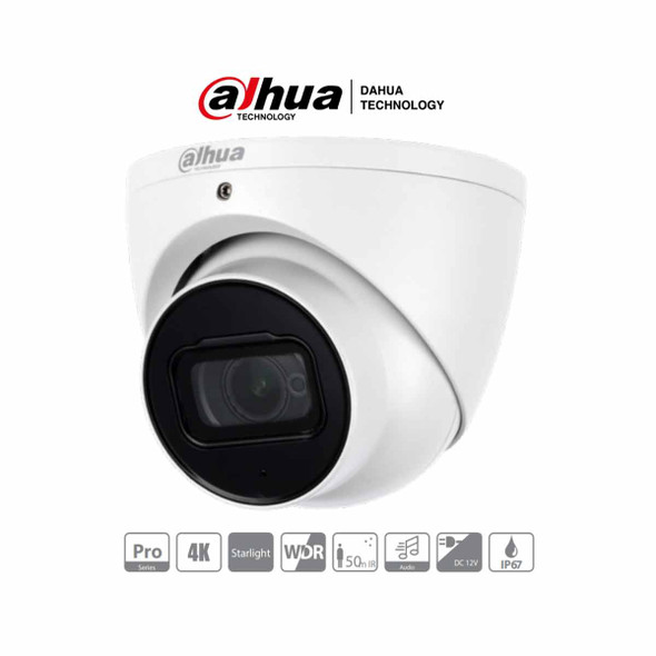 DAHUA HDW2802T-A - Camara Domo EyeBall 4K Starlight/ 8 Megapixeles/ Lente 2.8 mm