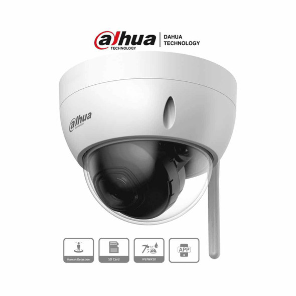 DAHUA IPC-HDBW1230DE-SW - Camara IP Domo Wifi de 2 Megapixeles/ Lente de 2.8 mm