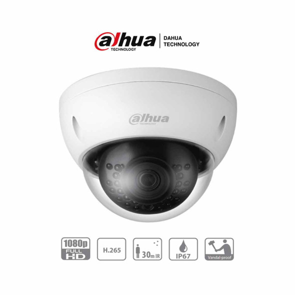DAHUA IPC-HDBW1230E- Camara IP Domo Antivandalica de 2 Megapixeles