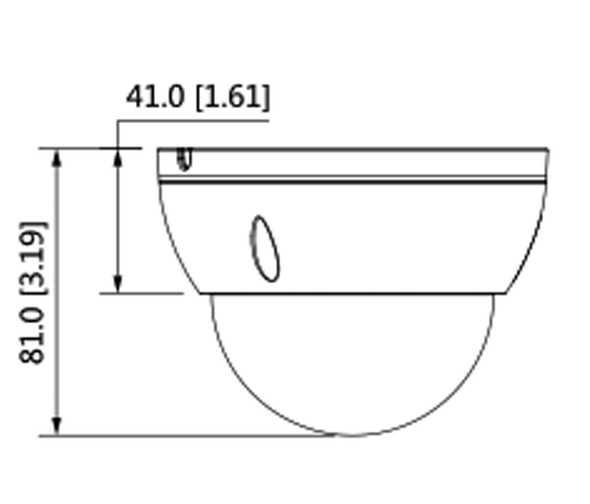 DAHUA IPC-HDBW2431E-S-S2 -  Cámara IP Domo Antivandalica de 4 Megapixeles/ Lente de 2.8mm