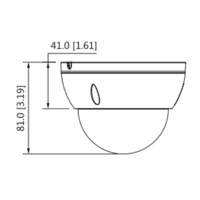 DAHUA IPC-HDBW2531EN-S-0280B-S2 - Cámara IP Domo Antivandálica Resolución de 5 MP