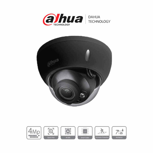 DAHUA IPC-HDBW3441R-ZS (BLACK) - Cámara Domo IP de 4 Megapíxeles/ WizSense