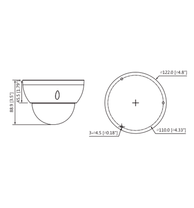 DAHUA IPC-HDBW5241RN-ASE - Cámara IP Domo Antivandálica Resolución de 2 MP/ Lente 2.8 mm
