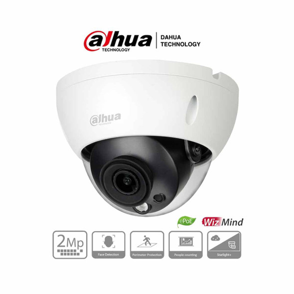 DAHUA IPC-HDBW5241RN-ASE-0280B - Cámara IP Domo Antivandálica Resolución de 2 MP/ Lente 2.8 mm
