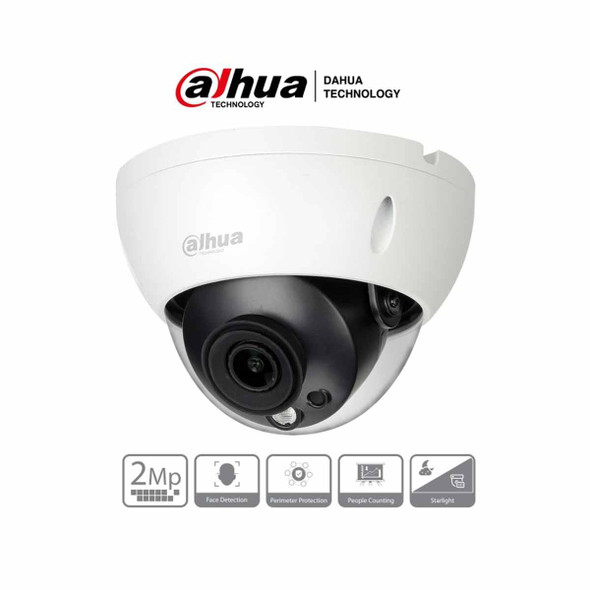 DAHUA IPC-HDBW5241RN-S-0280B - Cámara IP Domo Antivandálica Resolución de 2 MP