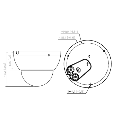 DAHUA IPC-HDBW5541EN-ZE - Cámara IP Domo Antivandálica Resolución de 5 MP/ Lente Mot. 2.7 