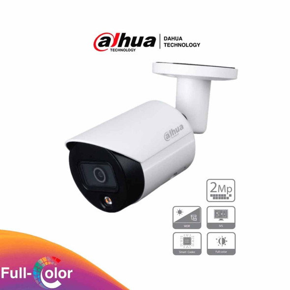 DAHUA IPC-HFW2239S-SA-LED-28 - Camara Bullet IP de 2 MP/ Full Color/ Lente de 2.8 mm