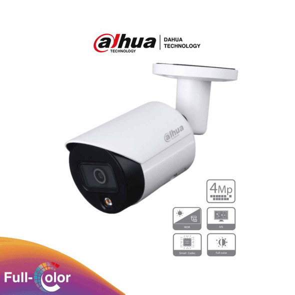 DAHUA IPC-HFW2439S-SA-LED-28 - Camara Bullet IP de 4 Megapixeles/ Full Color/ Lente de 2.8 mm