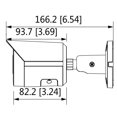 DAHUA IPC-HFW2531S-S-S2 - Cámara IP Bullet de 5 Megapixeles/ H265+/ Lente 2.8 mm/ 103°