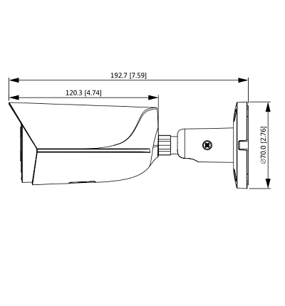 DAHUA IPC-HFW3441E-SA / Cámara IP Bullet/ 4 MP/ Lente 2.8mm/ Micrófono