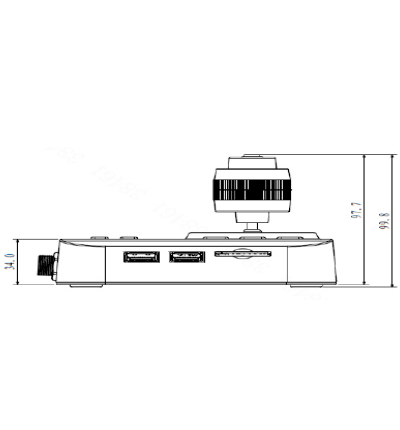 DAHUA MKB1100- Teclado y Joystick Especial para DVR y NVR Movil/ Controla PTZ Movil