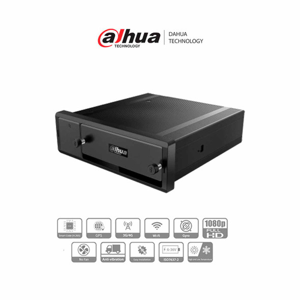 DAHUA MNVR4104-GFWI - NVR Movil de 4 Canales con Inteligencia Artificial/ 4 Puertos PoE