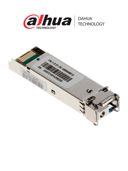 DAHUA PFT3960- MODULO FIBRA OPTICA SFP MONOMODO/ TRASMISION BIDIRECCIONAL/ CONECTOR LC/ HASTA 20KM/ TX 1310nm,RX 1550nm