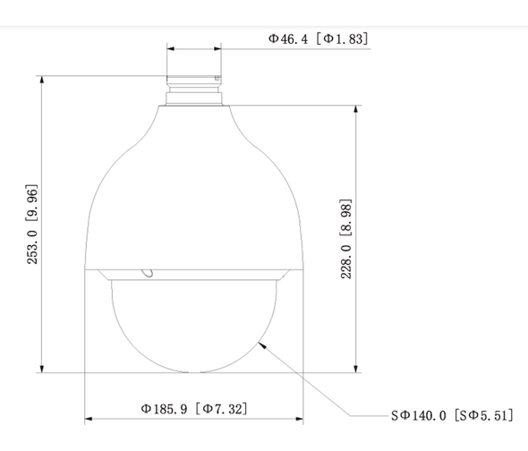 DAHUA SD50225-HC-LA - Camara PTZ Antivandálica de 2 Megapíxeles/ 25x de Zoom Óptico