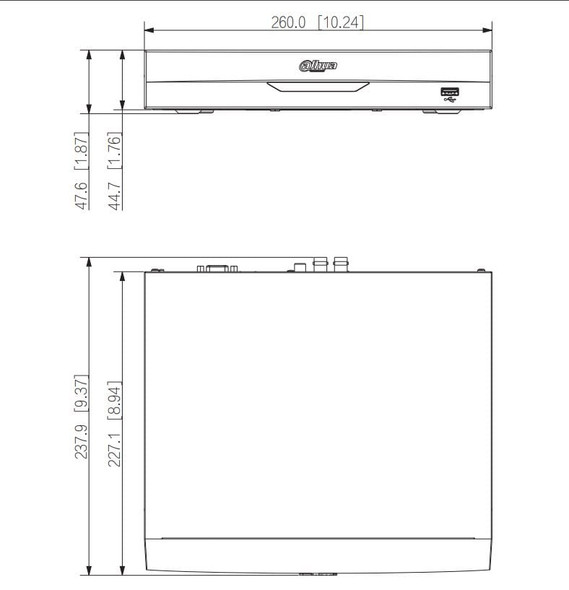 DAHUA XVR5104HS-4KL-I2 (I3) - DVR de 4 Canales 4k/ WizSense/ H.265+/ 4 Canales HDCVI+4 IP