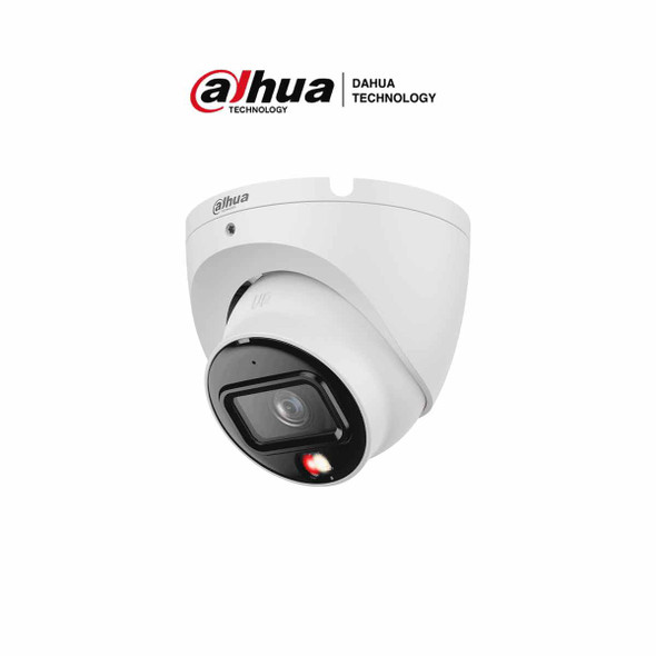 DAHUA DH-IPC-HDW1839TP-A-IL-0280B-S6 - Cámara IP Domo de 8MP con resolución 4K, lente de 2.8 mm y ángulo de visión de 105°. Equipado con iluminador dual, micrófono integrado, IR de 30m, DWDR, H.265, PoE. Diseño de multivisión y protección IP67.