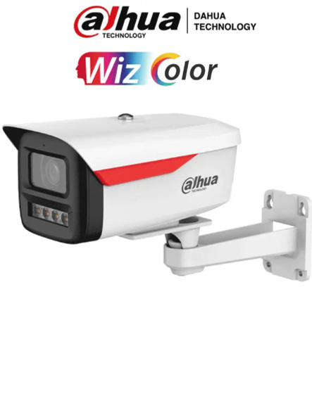 DAHUA DH-IPC-HFW2449M-S-B-PRO - Cámara IP Bullet de 4MP / WizColor /WizSense/ equipada con IA/ SMD Plus/ Lente de 3.6 mm/ micrófono integrado/Ranura MicroSD