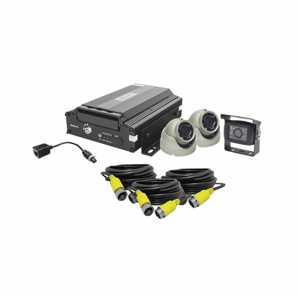 KIT DVR PARA VEHICULO / INCLUYE / CÁMARAS PARA INTERIOR / CÁMARA PARA EXTERIOR