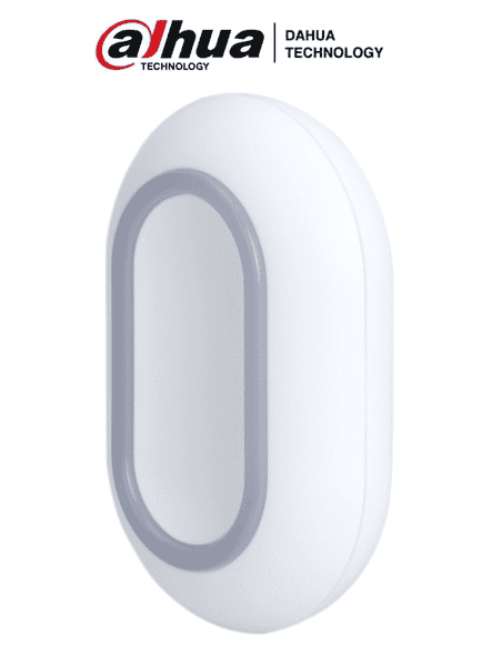 DAHUA DHI-ARD821-W2 - Botón de Pánico Inalámbrico/ Indicador de Estado con Luz Led / IP54 / Alarma de Batería Baja. Opera en 433 MHz con comunicación bidireccional, cifrado AES128 y salto de frecuencia, con un alcance de hasta 800 m. 