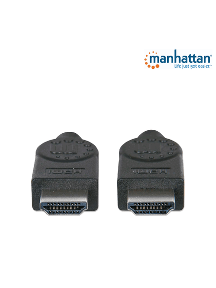 MANHATTAN 306119- Cable HDMI de Alta Velocidad de 1.8 Metros/ Resolución 4k@30Hz/ Soprota 3D/ HDMI Macho a Macho/ Soporta Canal de Retorno de Audio (ARC)/ Blindado para Reducir Interferencia.