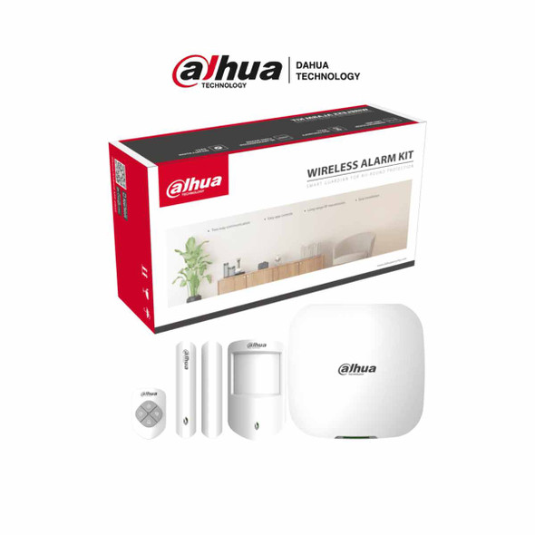 DAHUA DHI-ART-ARC3000H-03-W2 - Kit de Alarma Inalámbrico con Conexión Wifi y Ethernet / Monitoreo por APP / Incluye Panel WiFi Ethernet; Un Sensor de Movimiento; Un Contacto Magnético; Un Control Remoto