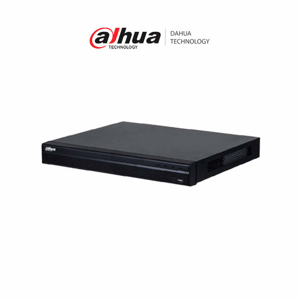 DAHUA DHI-NVR4216-16P-4KS3 NVR de 8 MP/ 4k / 16 Canales IP/ 16 Puertos PoE/ Rendimiento de 160 Mbps/ Smart H.265+/ 2 Bahias de Discos Duros/ Salidas de Video HDMI&VGA/  Alarmas/ Soporta WizSense/ H.265+/ 4 SMD Plus/