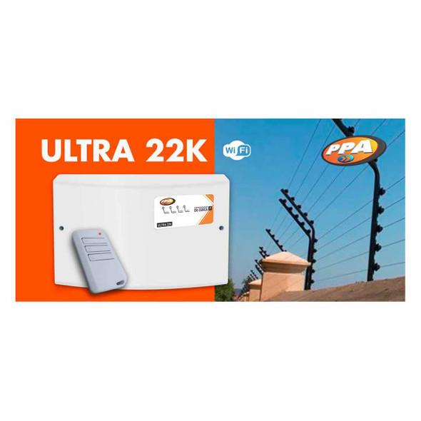 PPA ULTRA 451300301 El electrificador Ultra 22K es un dispositivo de seguridad de alta potencia, diseñado para proteger portones y cercas eléctricas con 22,000 voltios. Ideal para áreas de gran extensión, ofrece protección confiable contra intrusos.