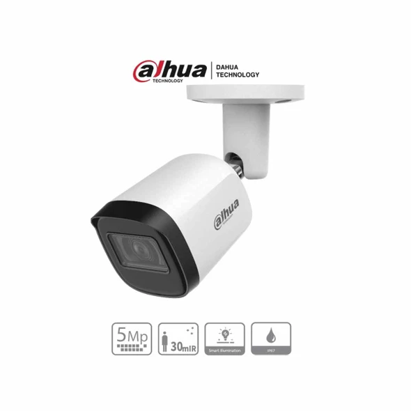 DAHUA HAC-B2A51N-U-28-S2 - Camara Bullet de 5 Megapixeles/ Lente de 2.8mm/ Angulo de visión 106 grados/ IR de 30 Mts/ IP67/ Metalica/ CVI/CVBS/AHD/TVI.