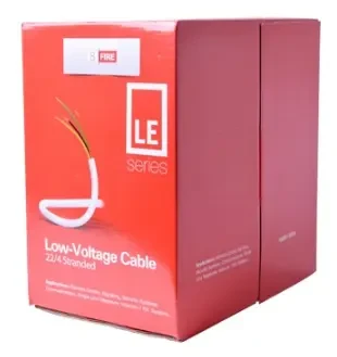 S-FIRE SF-22-04-LE Bobina de 305 Metros (1000 Pies) / Cable de CCA / 4 x 22 AWG / Tipo Aluminio Revestido de Cobre / Aplicaciones en Alarmas de Intrusión / Automatización