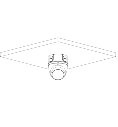 DAHUA HAC-HDW1200TQ-A-Cámara domo Dahua de 2 MP con lente de 2.8 mm, ángulo de 102 grados, IR de 40 m, micrófono integrado, instalación rápida, DWDR, IP67, y diseño en metal y policarbonato.