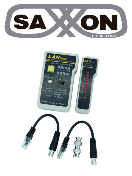 SAXXON G288 - Probador de cables / Conectores RJ45 / BNC / RJ11