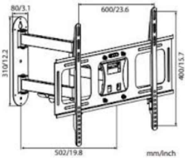 SAXXON SXVMLT09M - Soporte de Pared Para Pantallas de 32 a 70 Pulgadas/ 35 Kg de Carga/ Ajuste Vertical y Horizontal