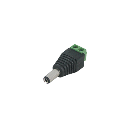 SYSCOM JR-52 CONECTOR CCTV DE CORRIENTE MACHO Tipo Jack de 3.5 mm Polarizado de 12 Vcc / Terminales Tipo Tornillo / Polarizado (+/-) / Ideal para Cámaras de Video Vigilancia. 