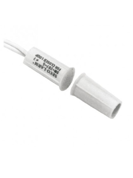 Seco-Larm SM2075QW - Contacto magnetico BLANCO Gap 3/4 de EMBUTIDO Tipo Taquete Compatible paneles DSC / RISCO / BOSCH 