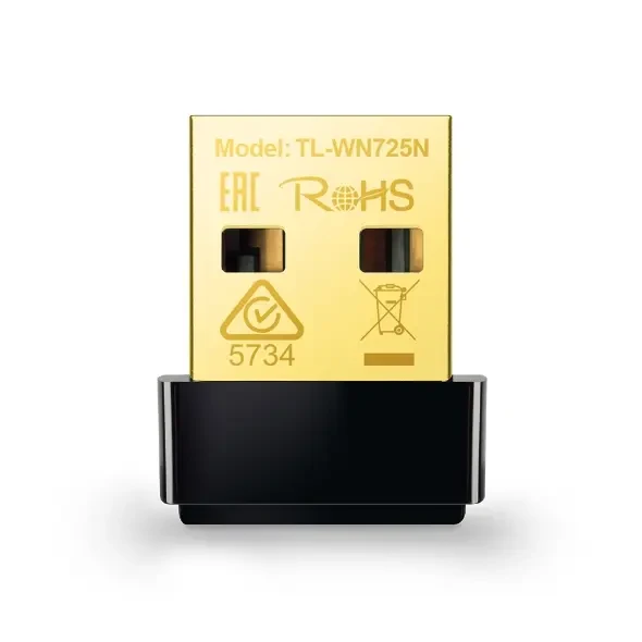 TP-LINK TL-WN725N ADAPTADOR USB NANO,  inalámbrico N 150 Mbps 2.4 GHz con 1 antena interna. 