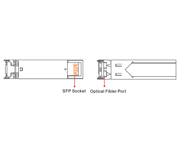 UTEPO SFP125G40KM - Transceptor fibra óptica SFP monomodo / Conector LC / Velocidad 1250 Mbps / Hasta 40KM de conexión 