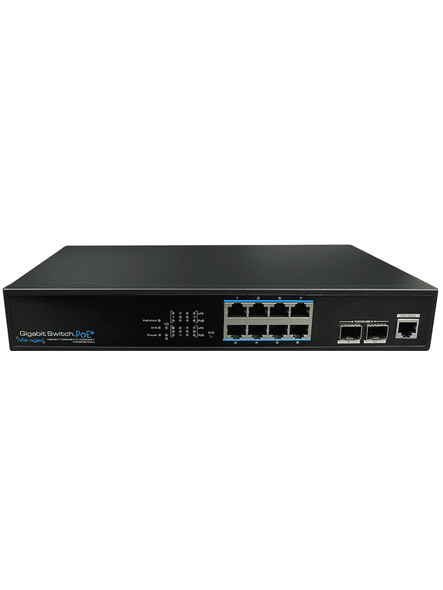 Utepo UTP3-GSW0802S-MTP150 - Switch Gigabit PoE/ Administrable Capa 2/ 8 Puertos GE PoE