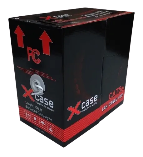 XCASE ACCCABLE18DOFO CABLE UTP Ethernet Cat5e, 305 Metros, Gris, Doble Forro, es un producto diseñado para la transmisión de datos a través de redes. 