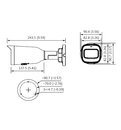 DAHUA IPC-HFW1431T1-ZS-S4 - Camara IP Bullet de 4 Megapixeles/ Lente Motorizado de 2.8 a 12mm/ H.265/ IR de 50 Metros/ WDR Real, 3D DNR/ Ranura para MicroSD/ IP67/ PoE  
