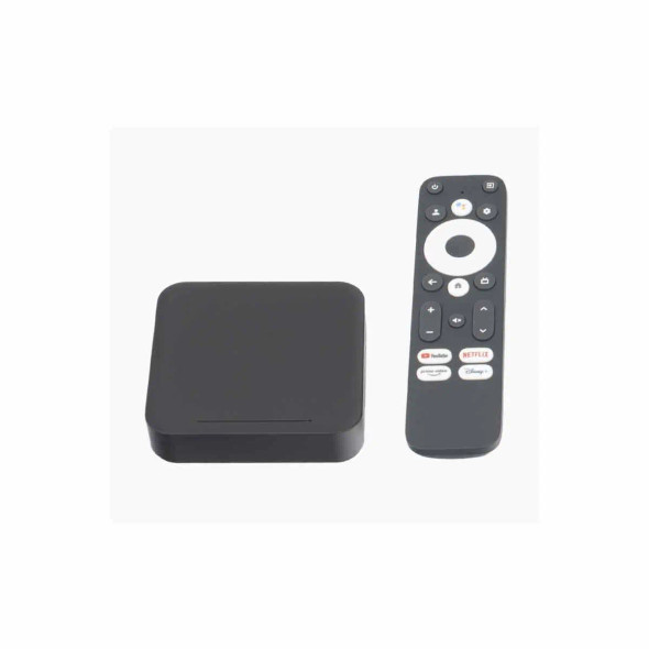 STB 4K Android con Google TV / Alto Rendimiento / Conexión Wi-Fi y por Cable / Control Remoto Bluetooth / Salida HDMI/ Compatible con Google TV y Dolby MS12 