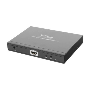 Titanium TT401MS MATRICIAL DE VIDEO HDMI 4X1 (Divisor) / 4 Entradas a 1 Salida HDMI / 1080p @ 60Hz / Diferentes modos de Display / Pantalla completa, Modo Dual, Modo Quad / Conmutación por Botón o Control Remoto / Botón de Control de audio