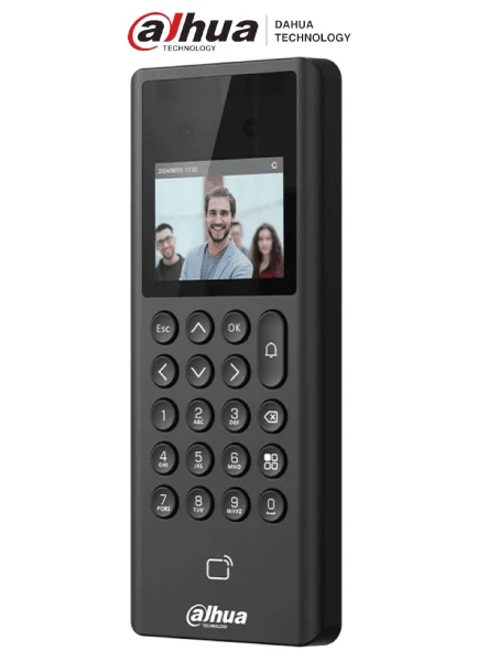 DAHUA ASI3203E - Control de Acceso y Asistencia con Reconocimiento Facial / Pantalla de 2.4" / 1,000 Rostros / 1,000 Usuarios / 1,000 Contraseñas / 3,000 tarjetas Mifare / Admite 50 administradores / 100,000 registros / Salida 12v 1A