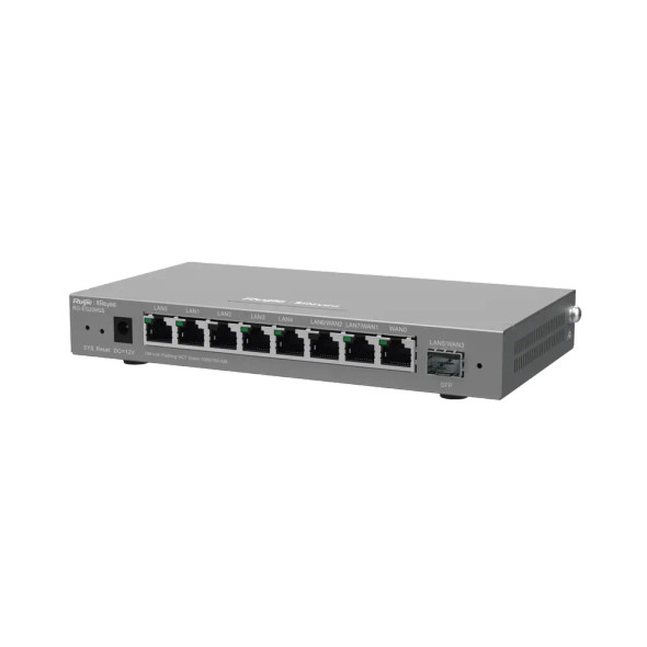RUIJIE RG-EG209GS Router Balanceador con Función SD-WAN, 8 puertos gigabit y 1 puerto SFP, soporta 4x WAN configurables, hasta 200 clientes. Interfaz de red 8x10/100/1000 Base-T, 1 1GBase-X SFP Recomendado para 200 usuarios.
