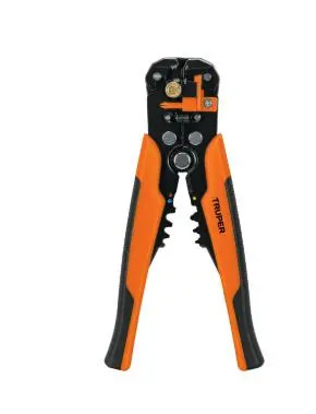 TRUPER PEC-AUT PINZA 8" PELA CABLES AUTOMATICA 22 A 10 AWG FABRICADA EN ACERO - 3 MORDAZAS PARA CRIMPAR CABLES - PERMITE QUITAR EL AISLANTE DEL CABLE DEL CABLE DE FORMA AUTOMATICA